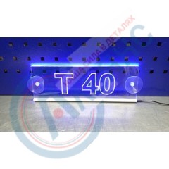 Табличка неоновая Т-40 синяя
